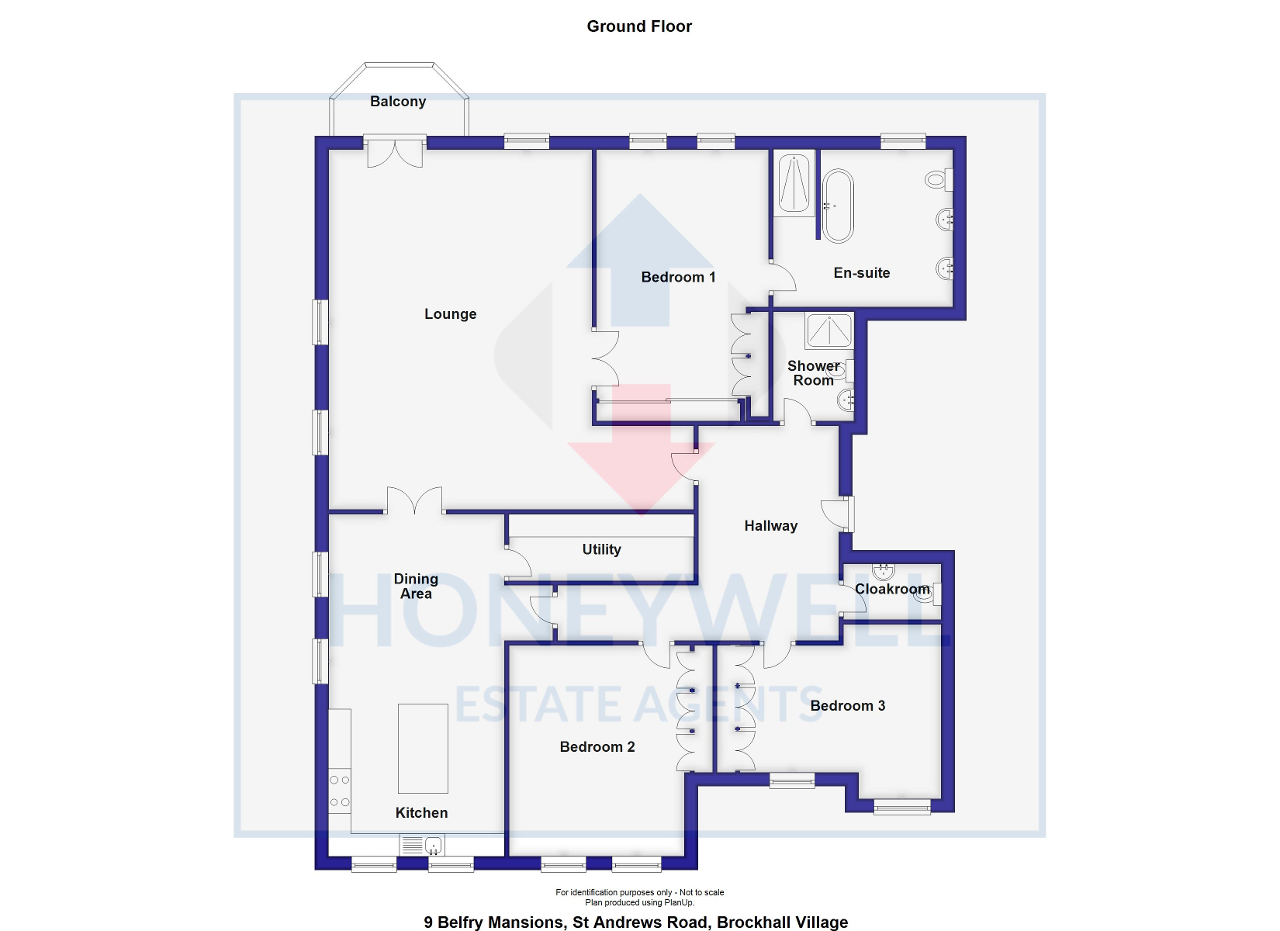 Floorplan of Belfry Mansions, St Andrews Road, Brockhall Village, BB6 8BS