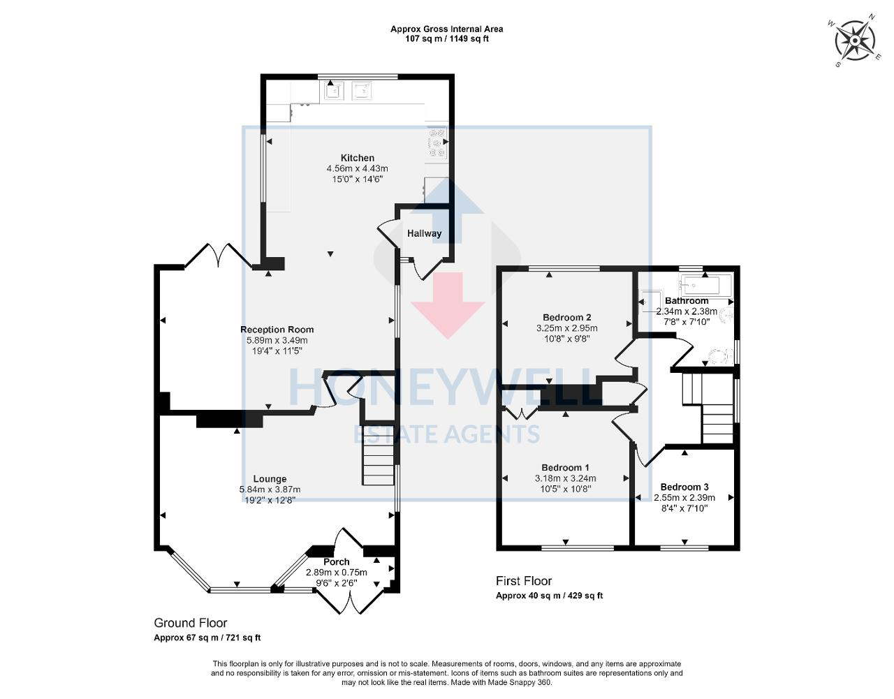 Floorplan of Whitewell Drive, Clitheroe, BB7 2NY