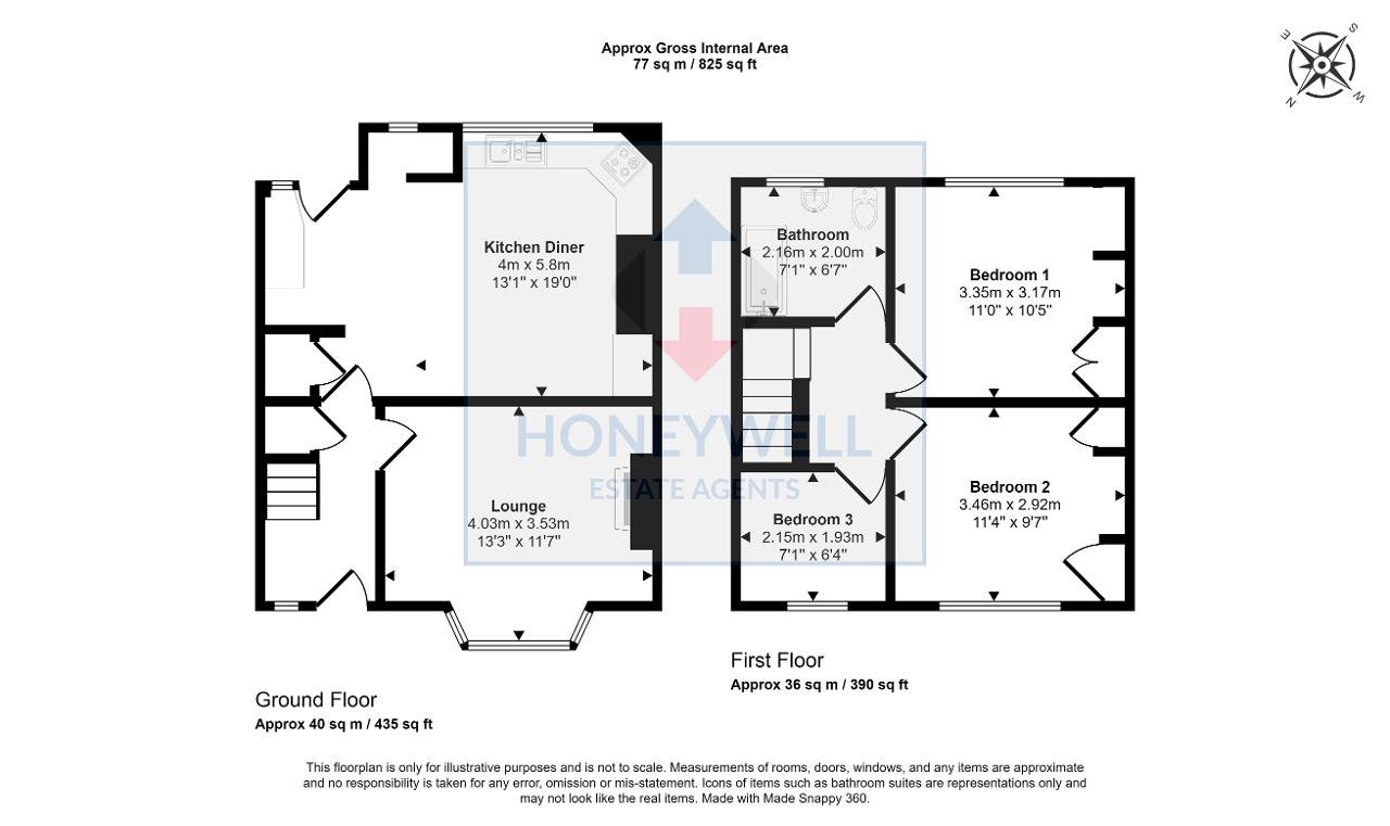 Floorplan of Longsight Avenue, Clitheroe, BB7 2AN