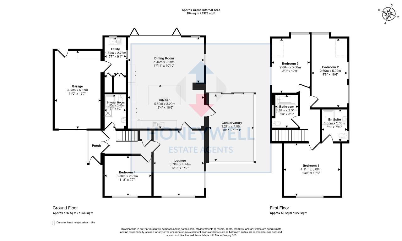 Floorplan of Eastfield Drive, West Bradford, Lancashire, BB7 4TQ