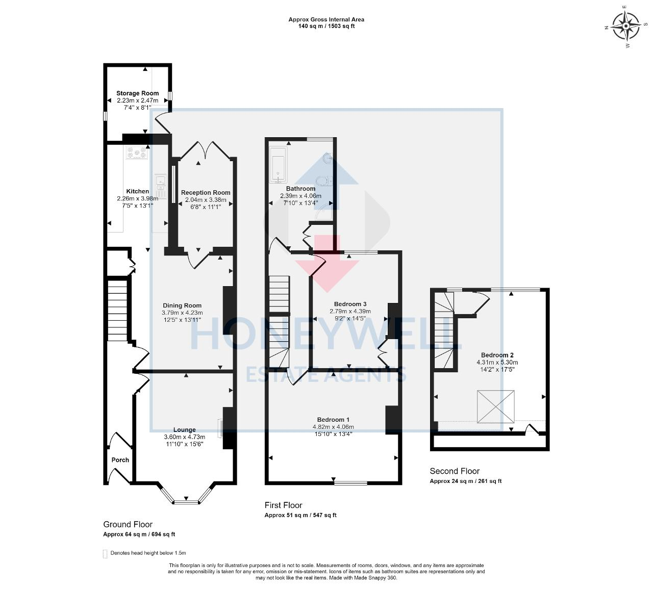 Floorplan of Pimlico Road, Clitheroe, BB7 2AG