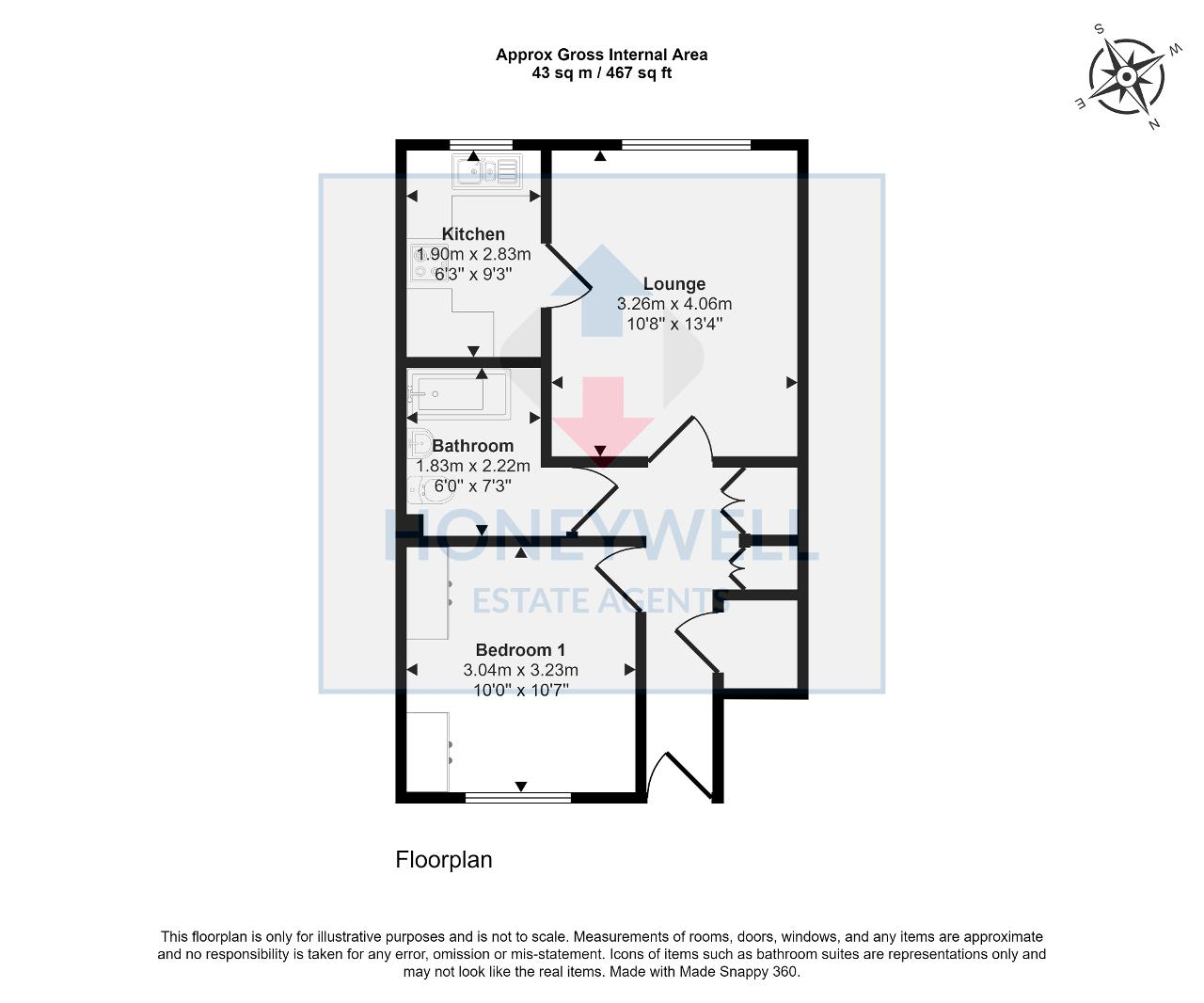 Floorplan of Candlemakers Court, Clitheroe, Lancashire, BB7 1AH