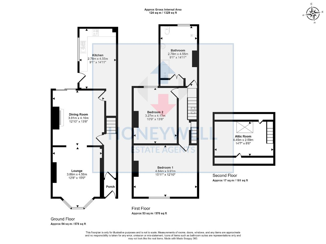 Floorplan of Pimlico Road, Clitheroe, BB7 2AG