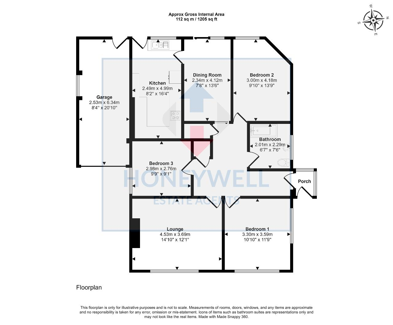 Floorplan of Church Close, Waddington, BB7 3HX