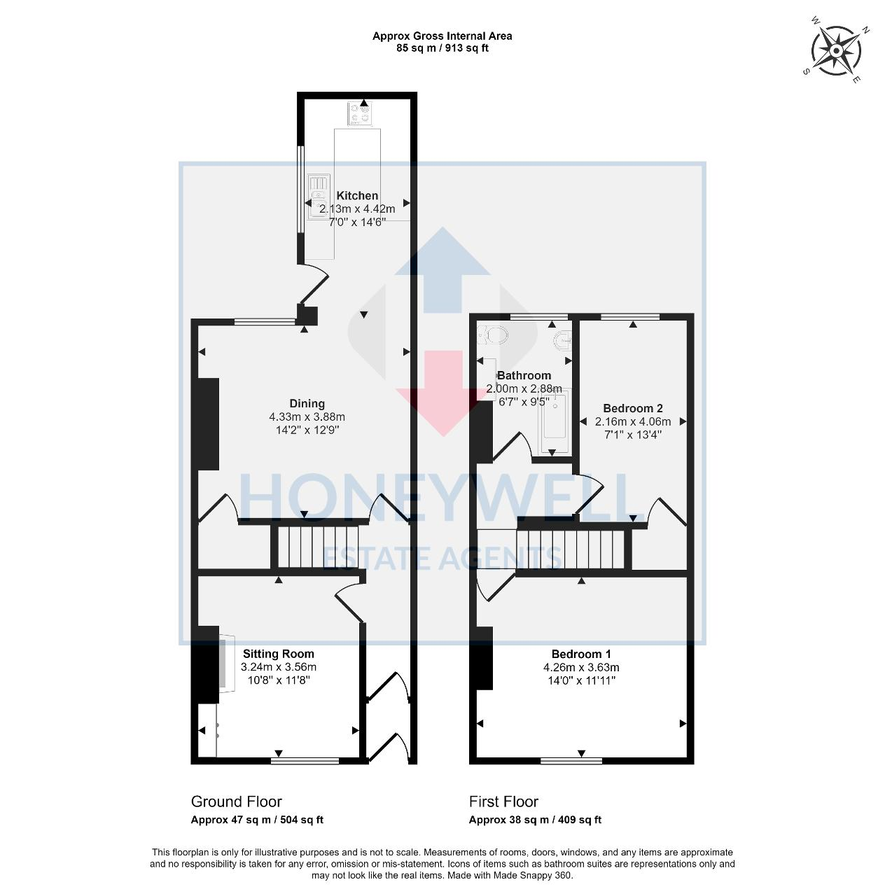 Floorplan of West View, Clitheroe, BB7 1DB