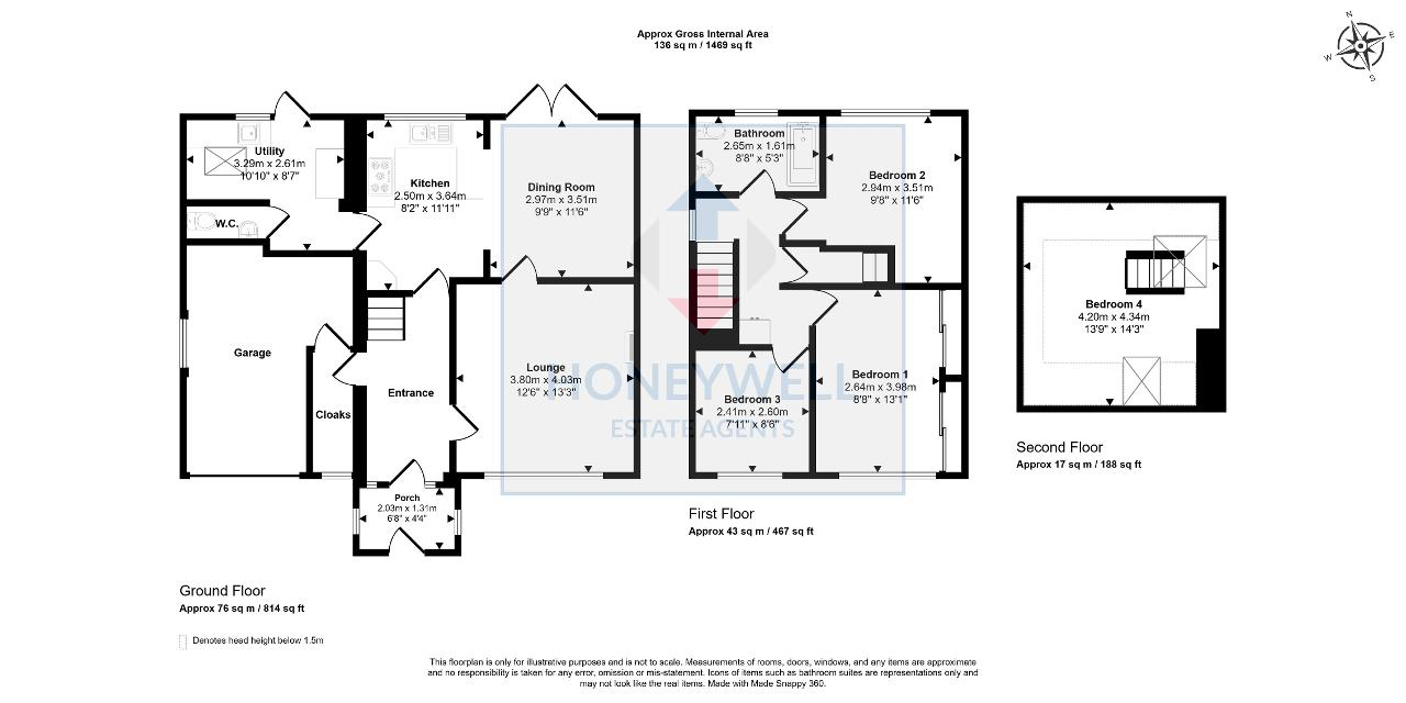 Floorplan of Peel Park Avenue, Clitheroe, BB7 1EU