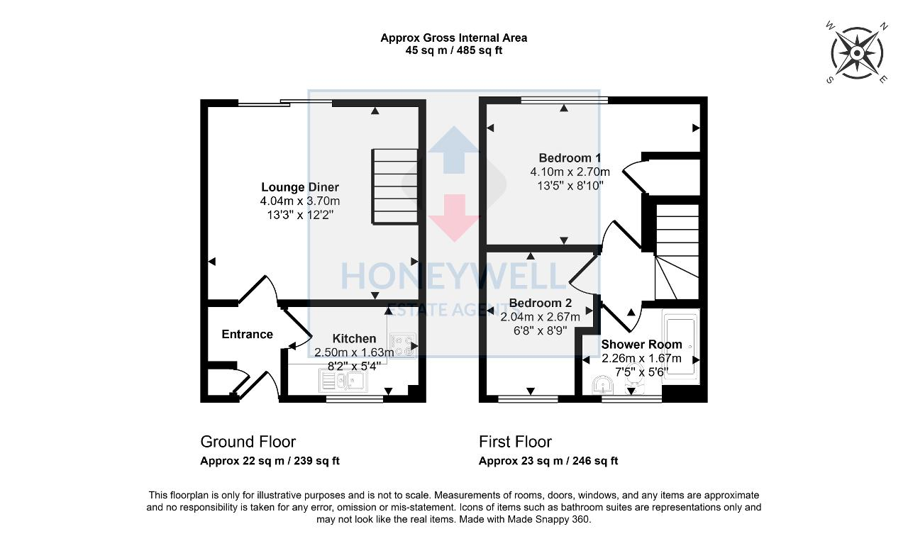 Floorplan of Kirkmoor Close, Clitheroe, Lancashire, BB7 2DE