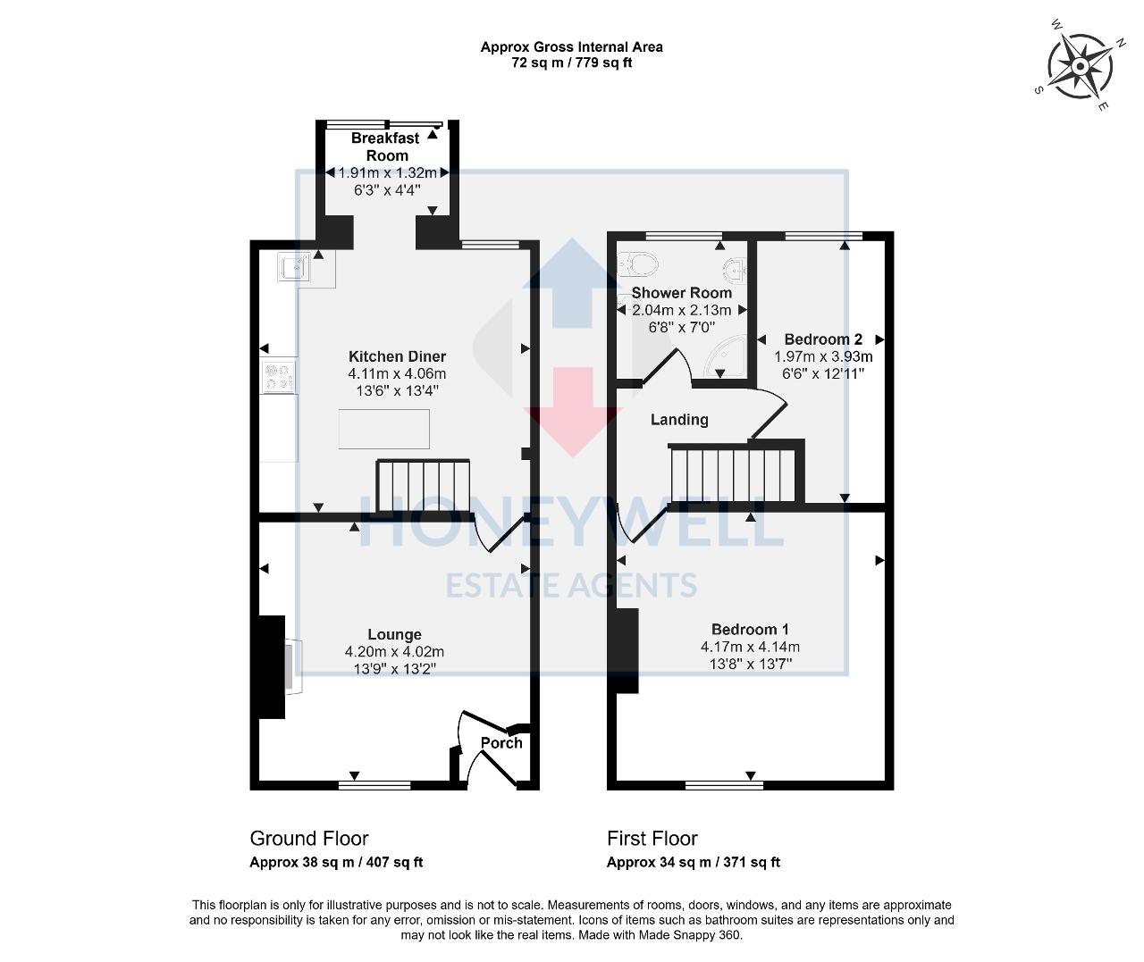 Floorplan of Hayhurst Street, Clitheroe, BB7 1NB