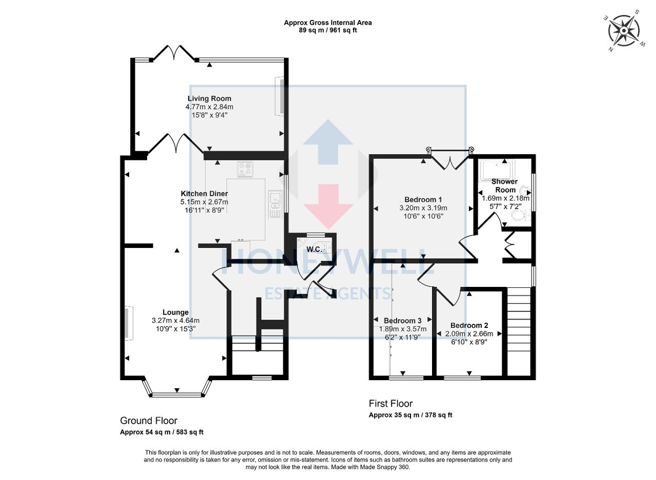 Floorplan of Billington Gardens, Billington, Clitheroe, BB7 9LU
