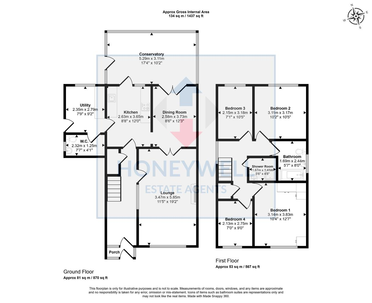 Floorplan of Moorland Avenue, Clitheroe, BB7 4PX