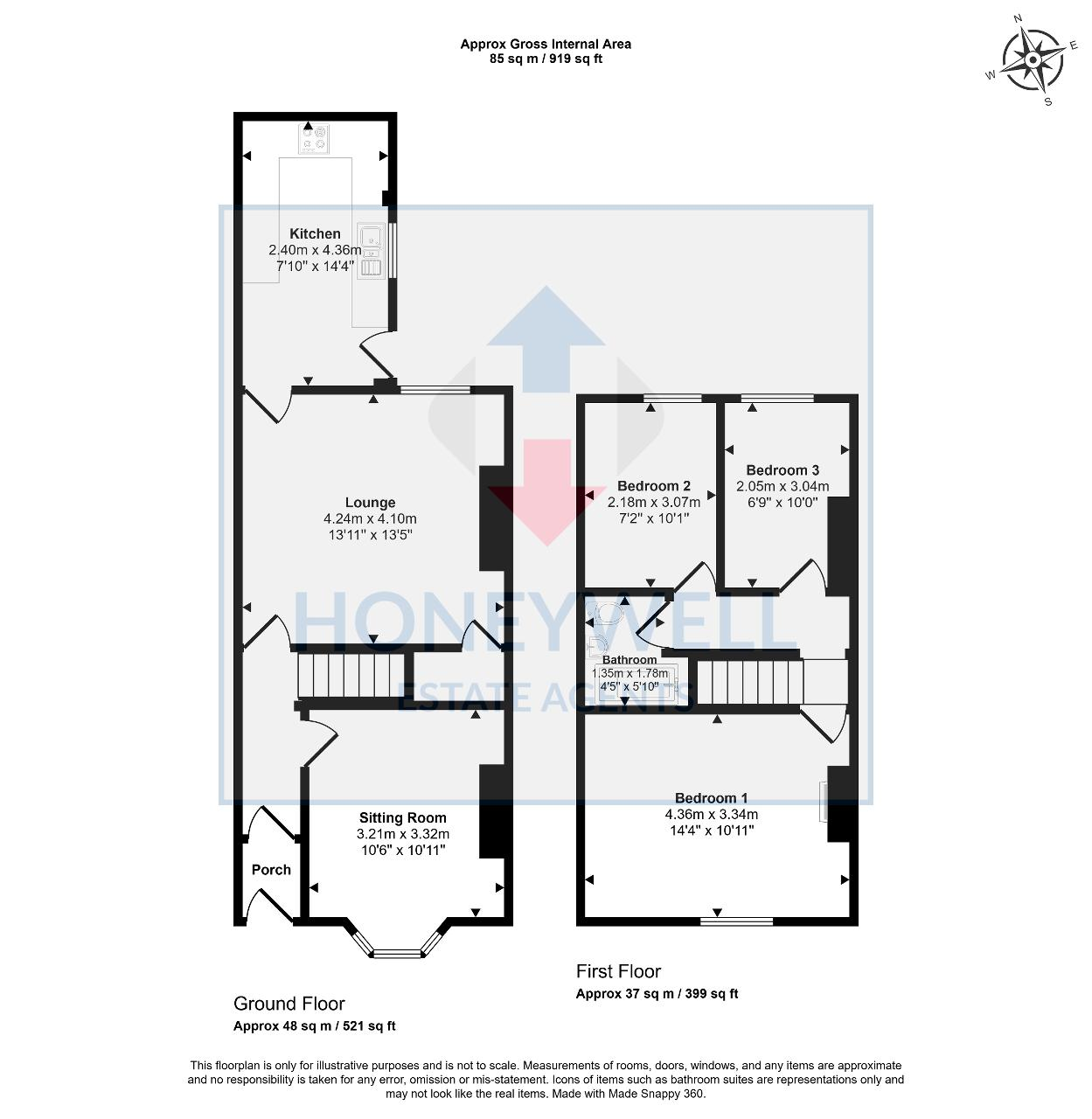 Floorplan of Fox Street, Clitheroe, BB7 2AQ