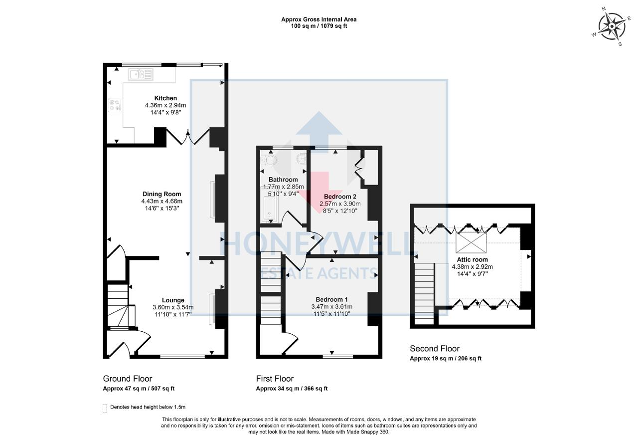 Floorplan of Pendle Road, Clitheroe, BB7 1JQ
