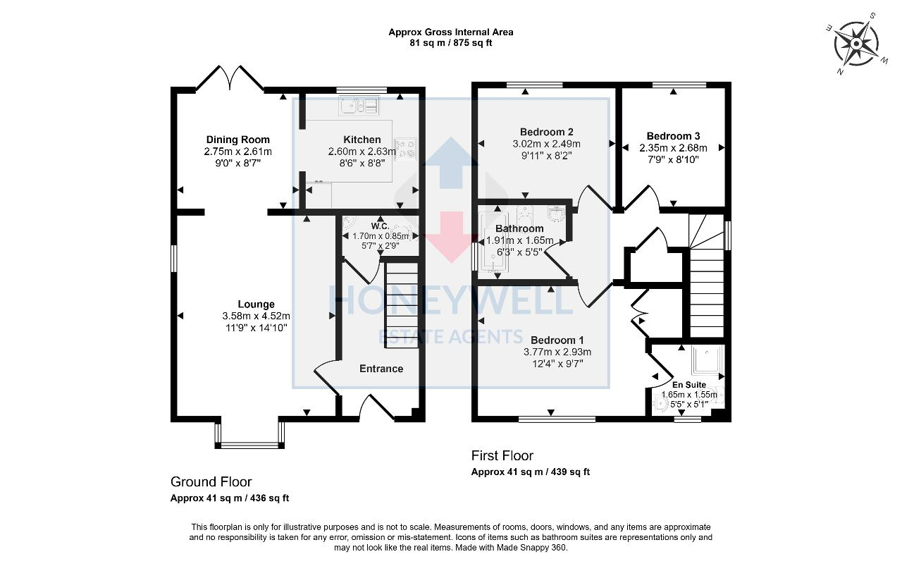 Floorplan of Guardians Close, Clitheroe, Lancashire, BB7 4SF