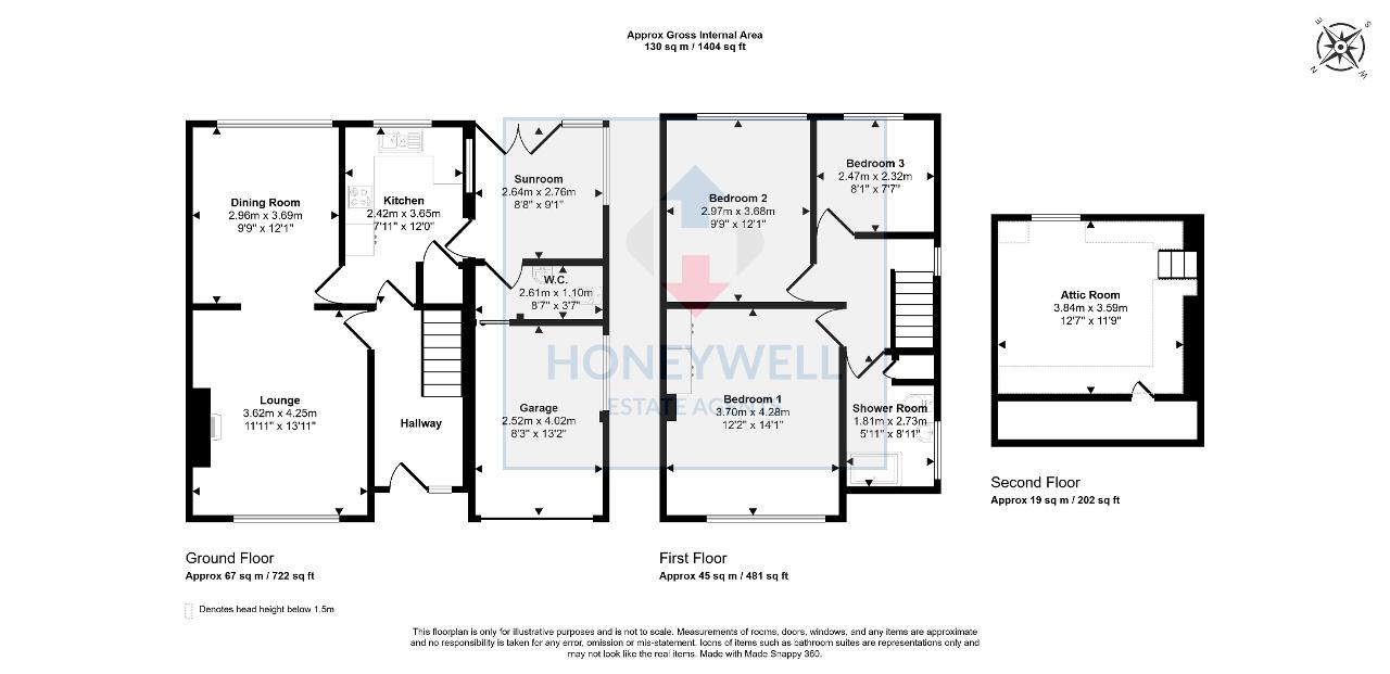 Floorplan of Warwick Drive, Clitheroe, BB7 2BG