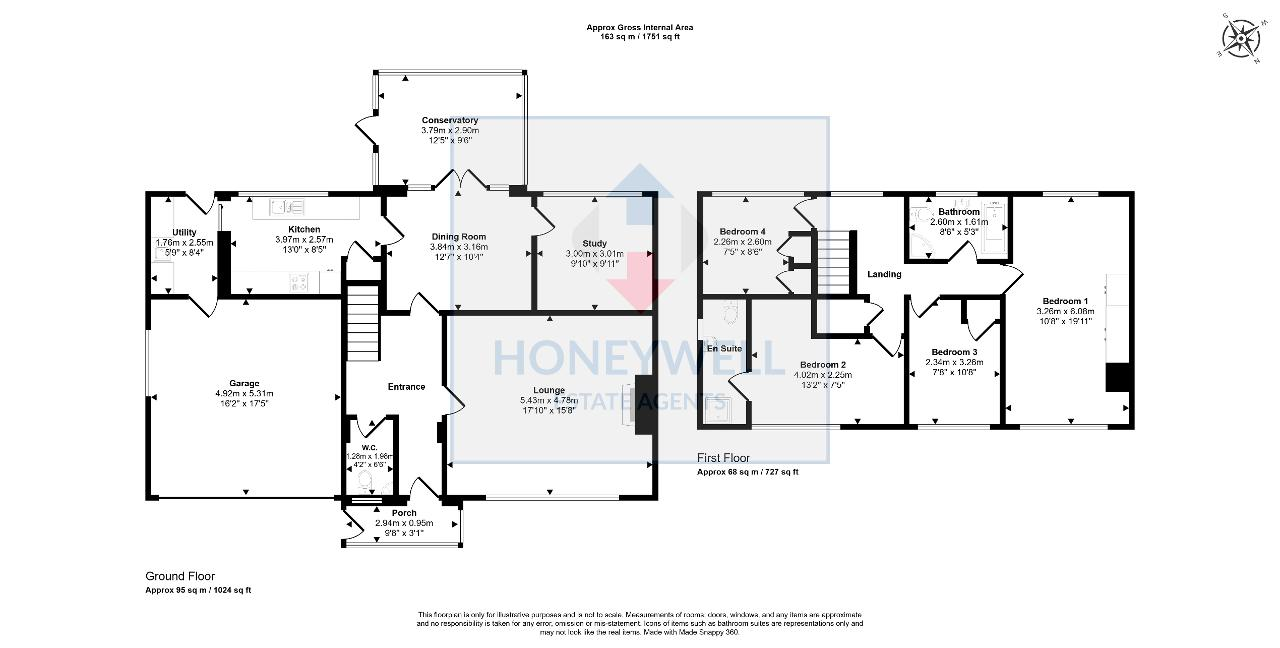 Floorplan of Pinder Close, Waddington, BB7 3LF