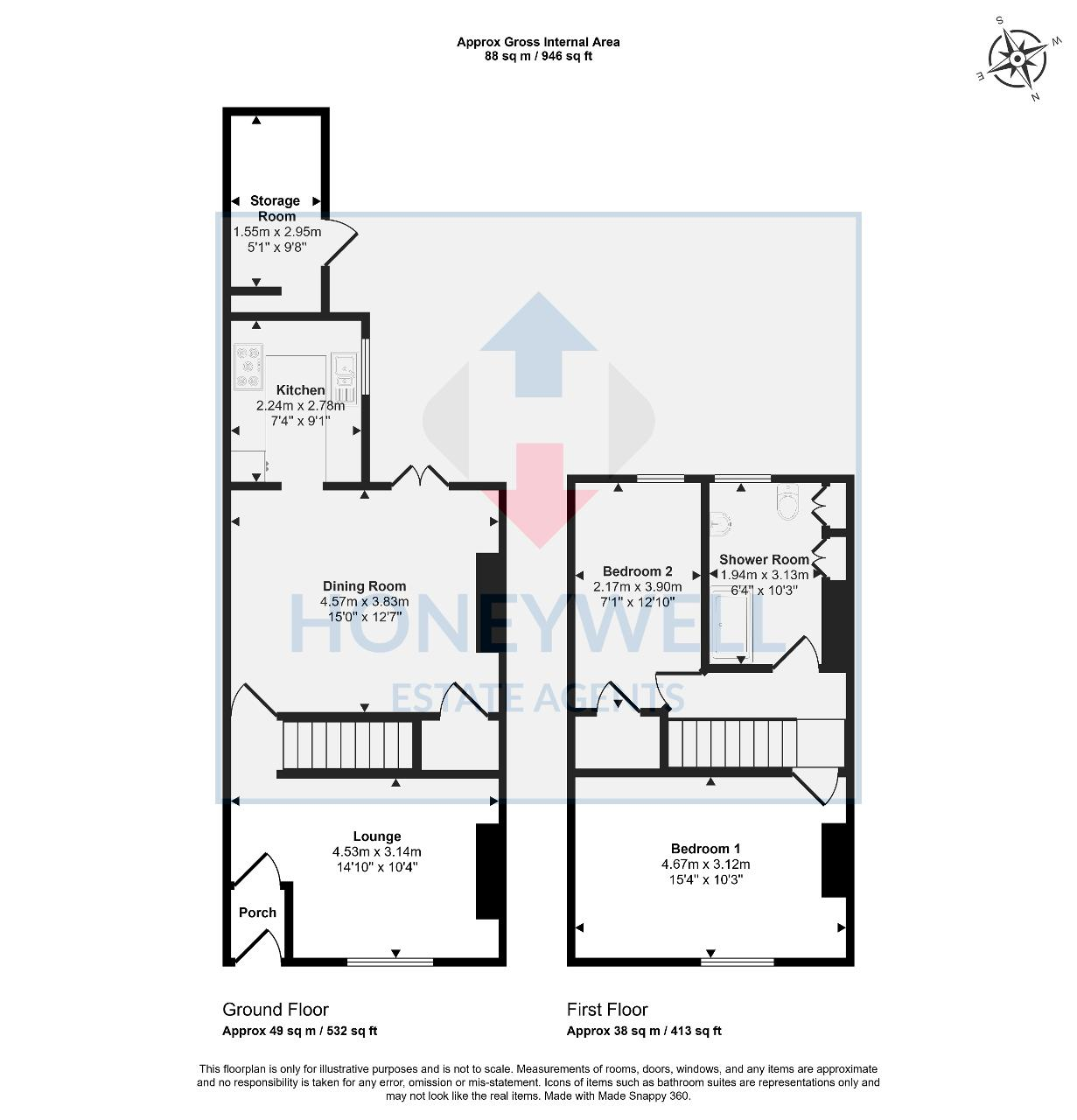 Floorplan of George Street, Clitheroe, BB7 1BU