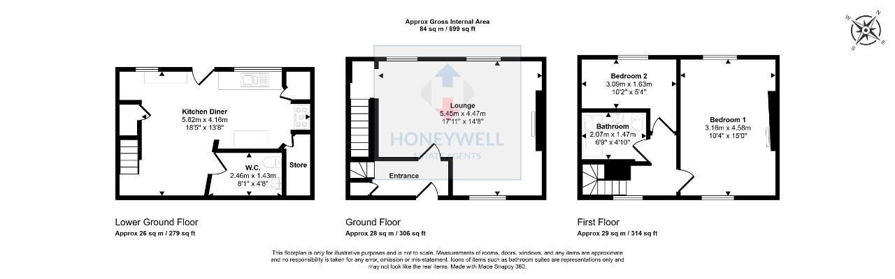 Floorplan of Painter Wood, Billington, Clitheroe, Lancashire, BB7 9JD