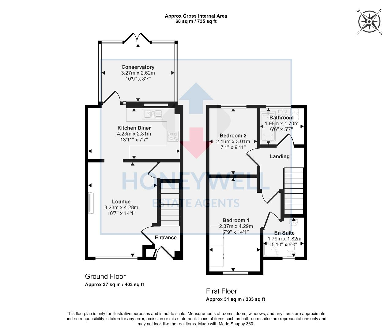 Floorplan of Hayhurst Close, Whalley, Clitheroe, Lancashire, BB7 9SQ