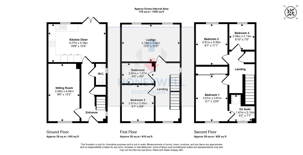 Floorplan of Edward Drive, Clitheroe, BB7 1EF