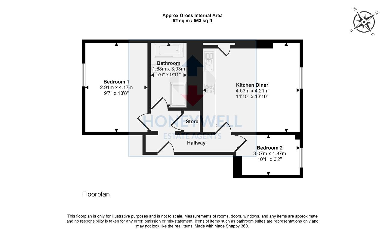 Floorplan of Rossendale House, 40a York Street, Clitheroe, BB7 2DL