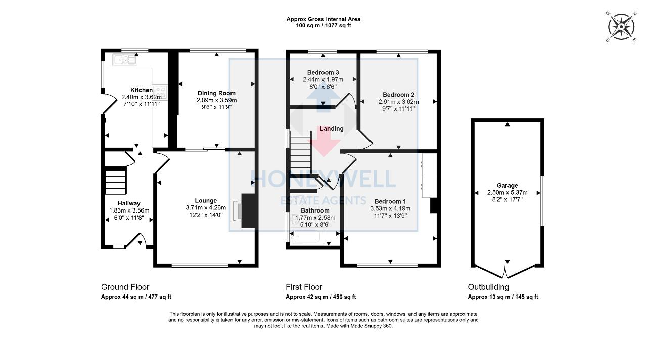 Floorplan of Warwick Drive, Clitheroe, BB7 2BG