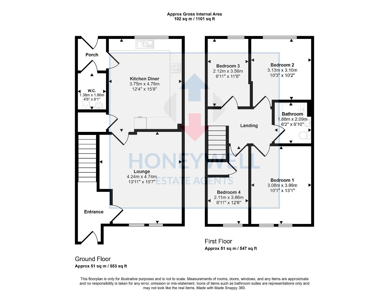 Floorplan of Lune Road, Clitheroe, BB7 2FY