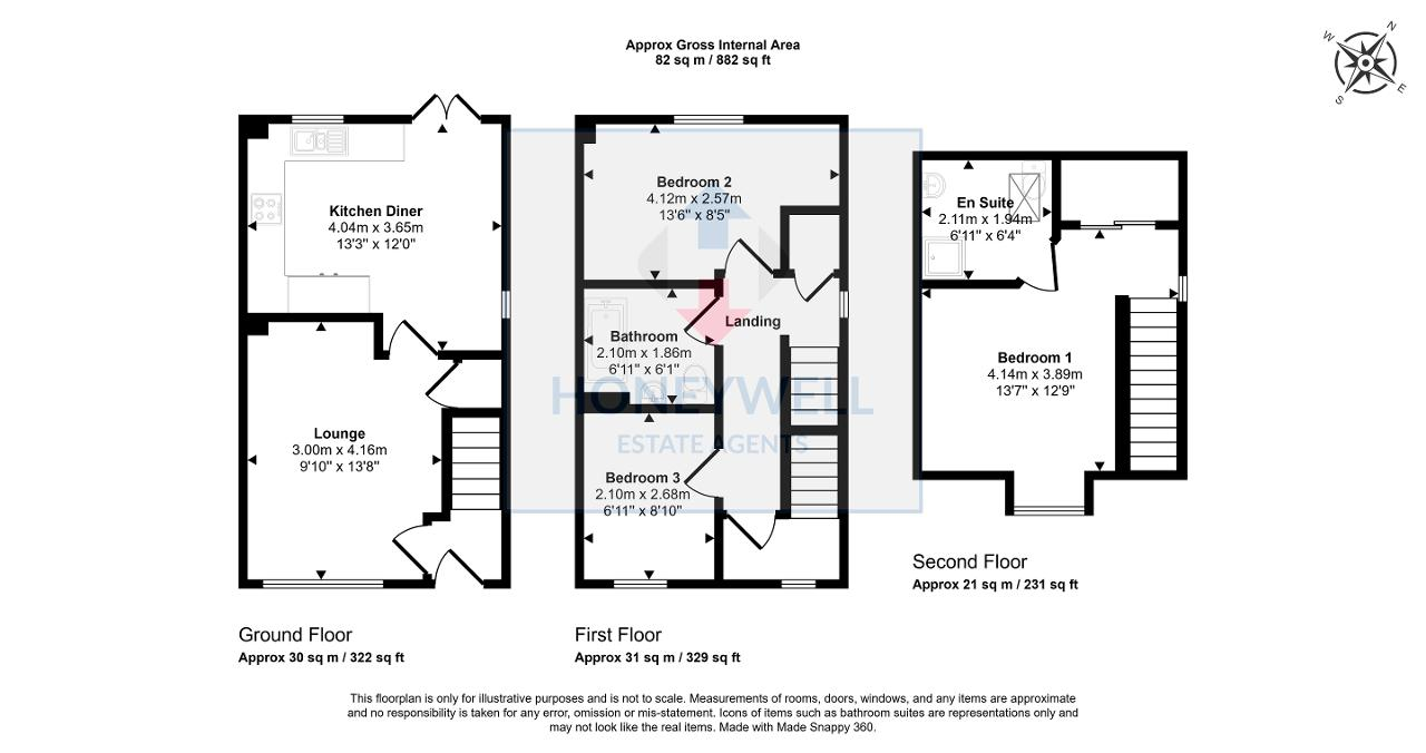 Floorplan of Edward Drive, Clitheroe, BB7 1FF