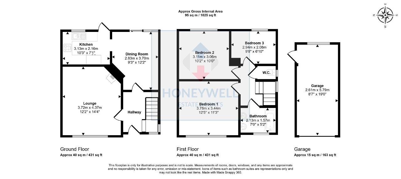 Floorplan of Conway Avenue, Clitheroe, BB7 2QG