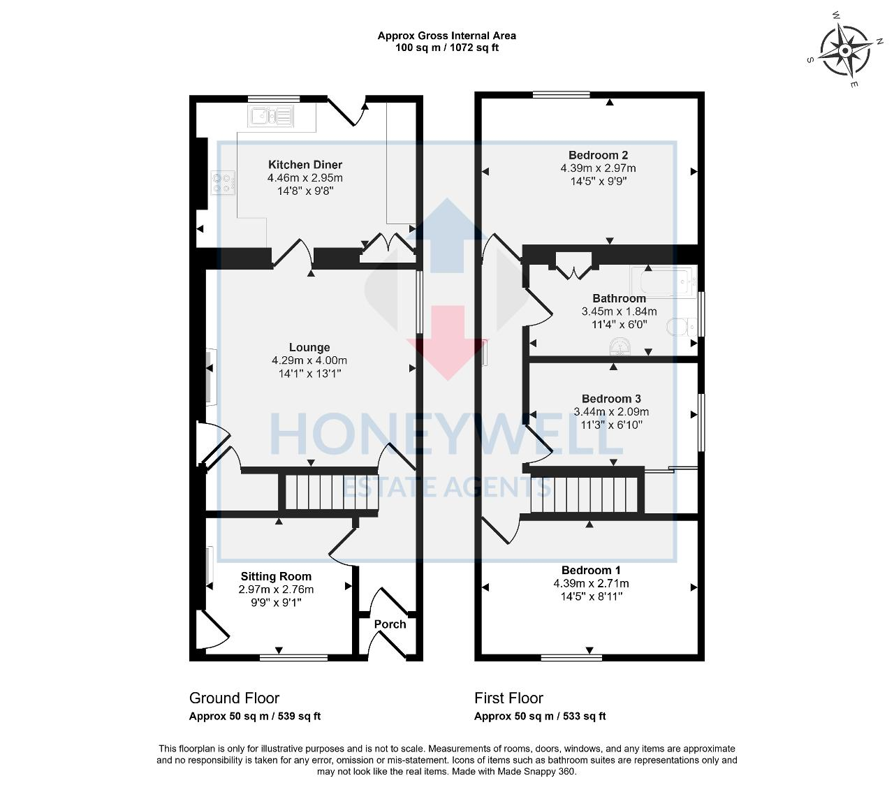 Floorplan of Whalley Road, Clitheroe, BB7 1HW