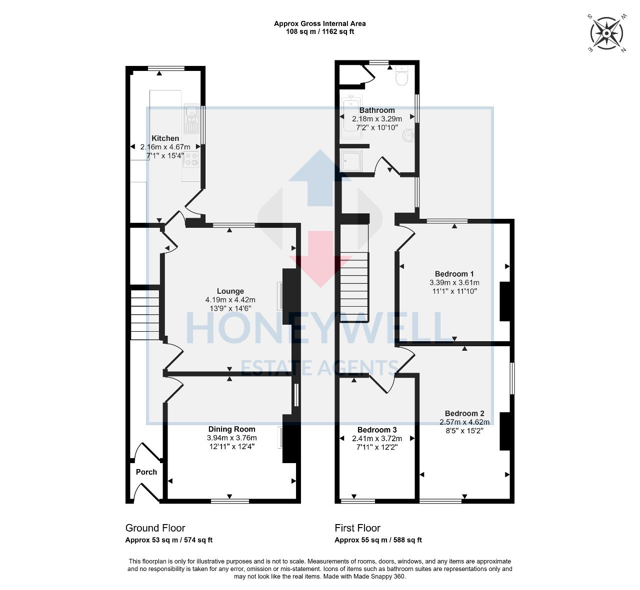 Floorplan of Kirkmoor Road, Clitheroe, BB7 2DU