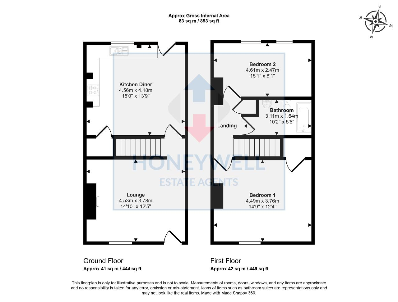 Floorplan of Pendle Street West, Sabden, BB7 9EG