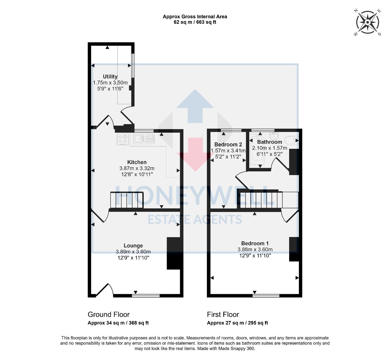 Floorplan of Brook Street, Clitheroe, Lancashire, BB7 1NR