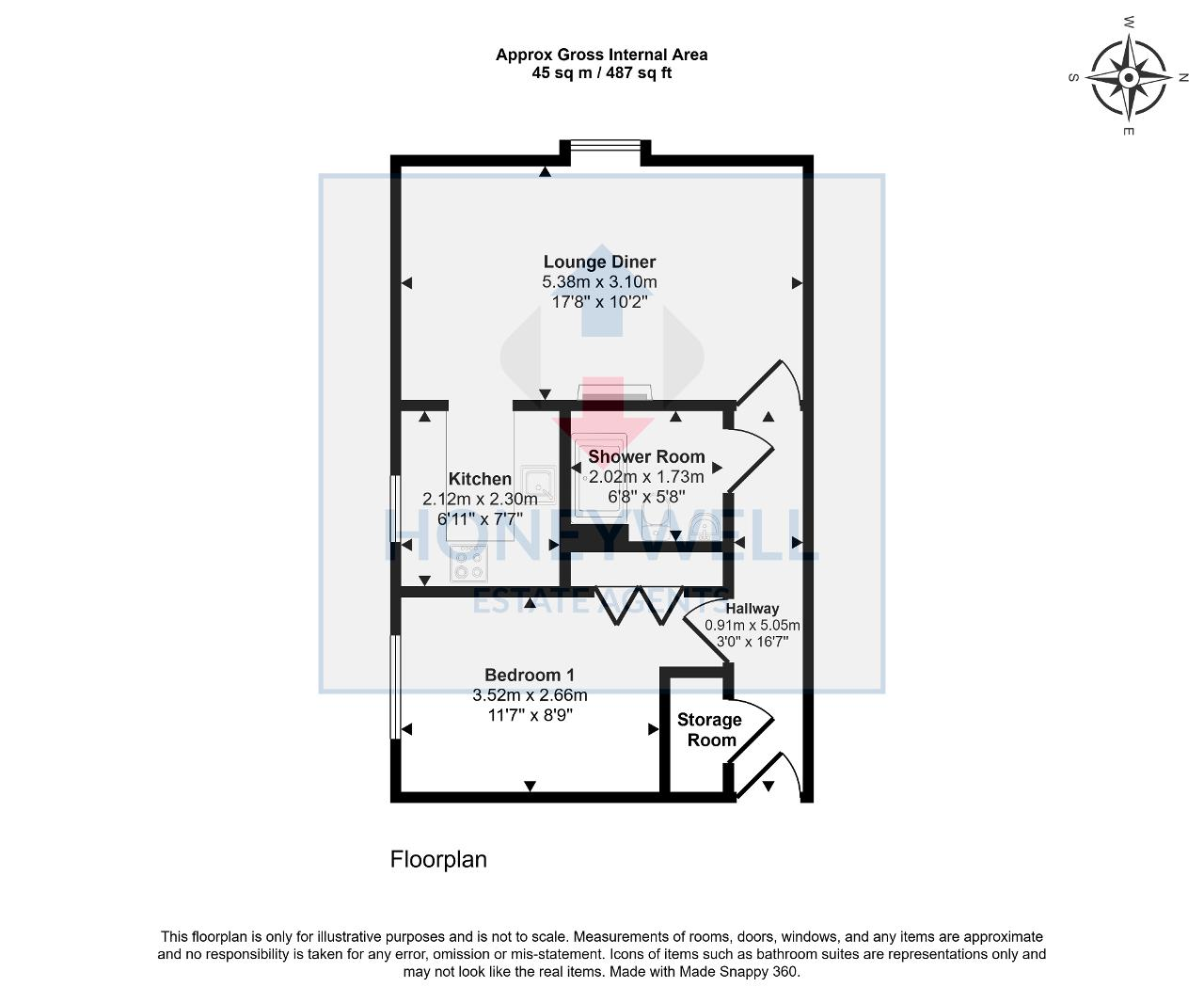 Floorplan of Well Court, Clitheroe, BB7 2AD