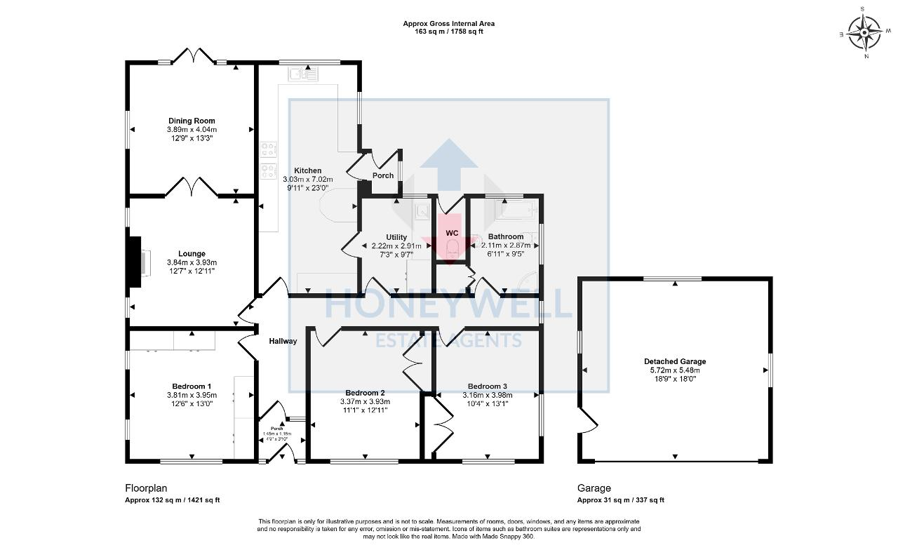 Floorplan of Shawcliffe Lane, Great Harwood, Lancashire, BB6 7UT