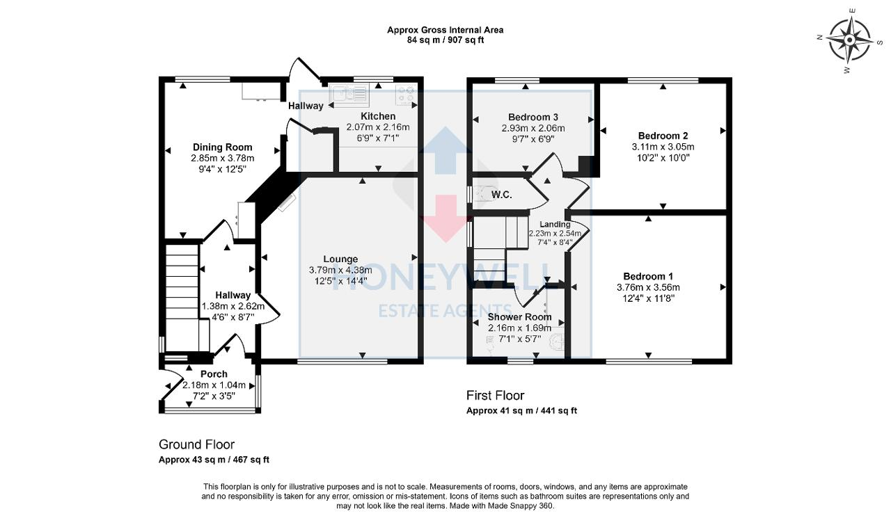 Floorplan of Windsor Avenue, Clitheroe, BB7 2QQ