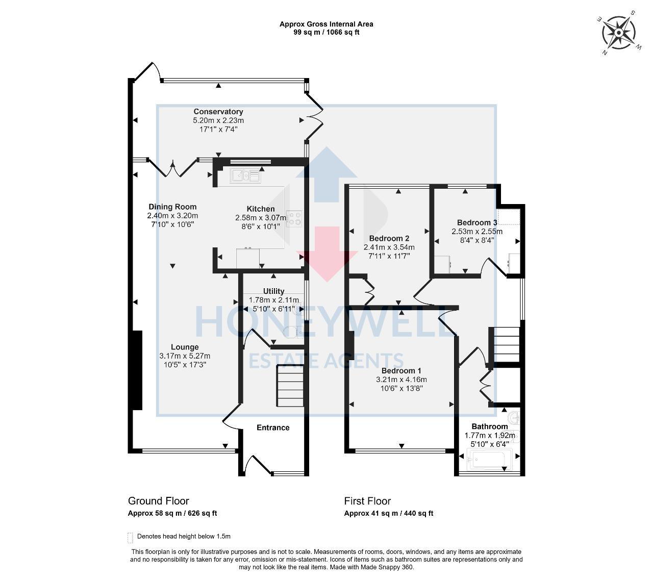Floorplan of Pasturelands Drive, Billington, Lancashire, BB7 9LW