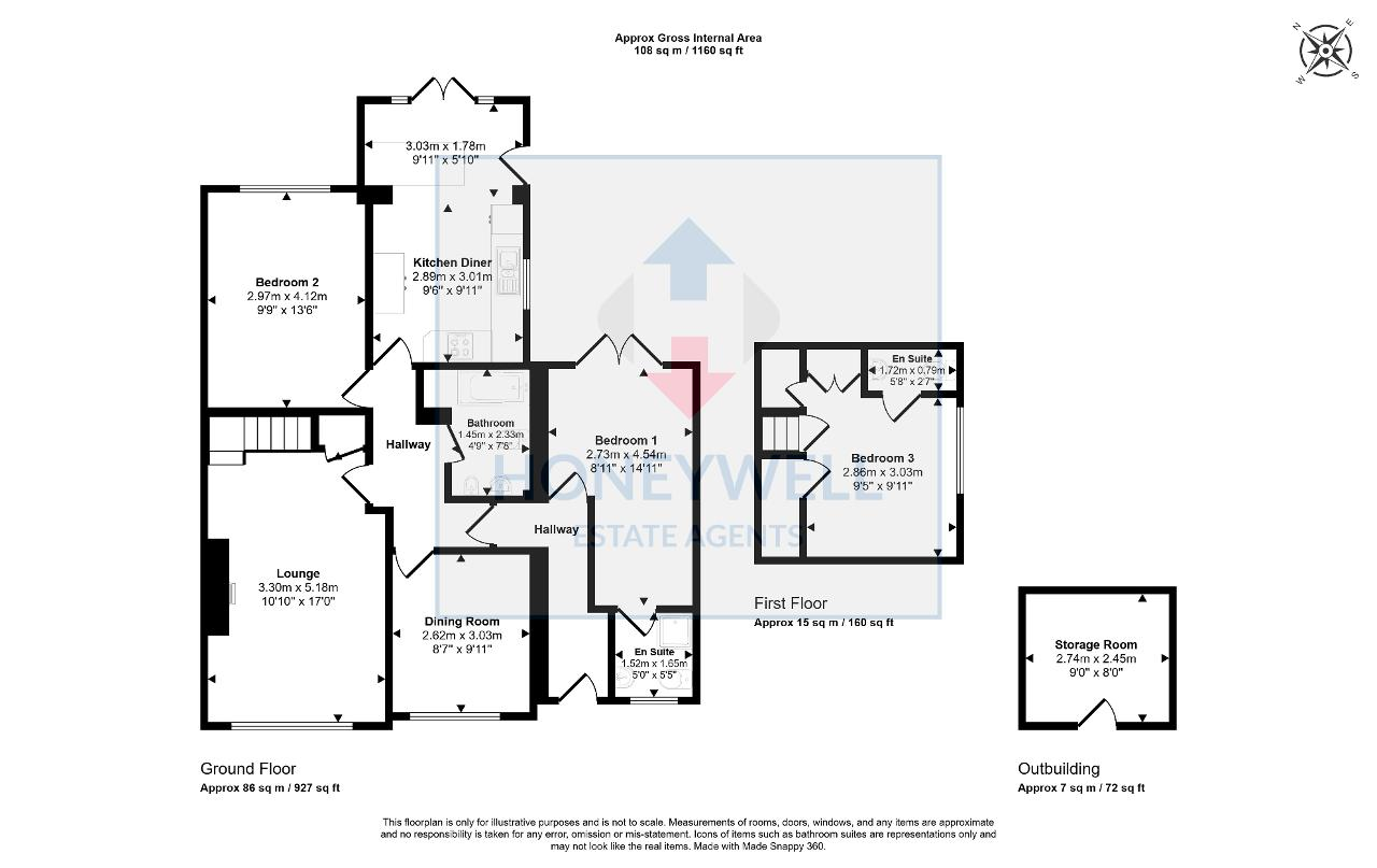 Floorplan of Fairfield Drive, Clitheroe, BB7 2PS