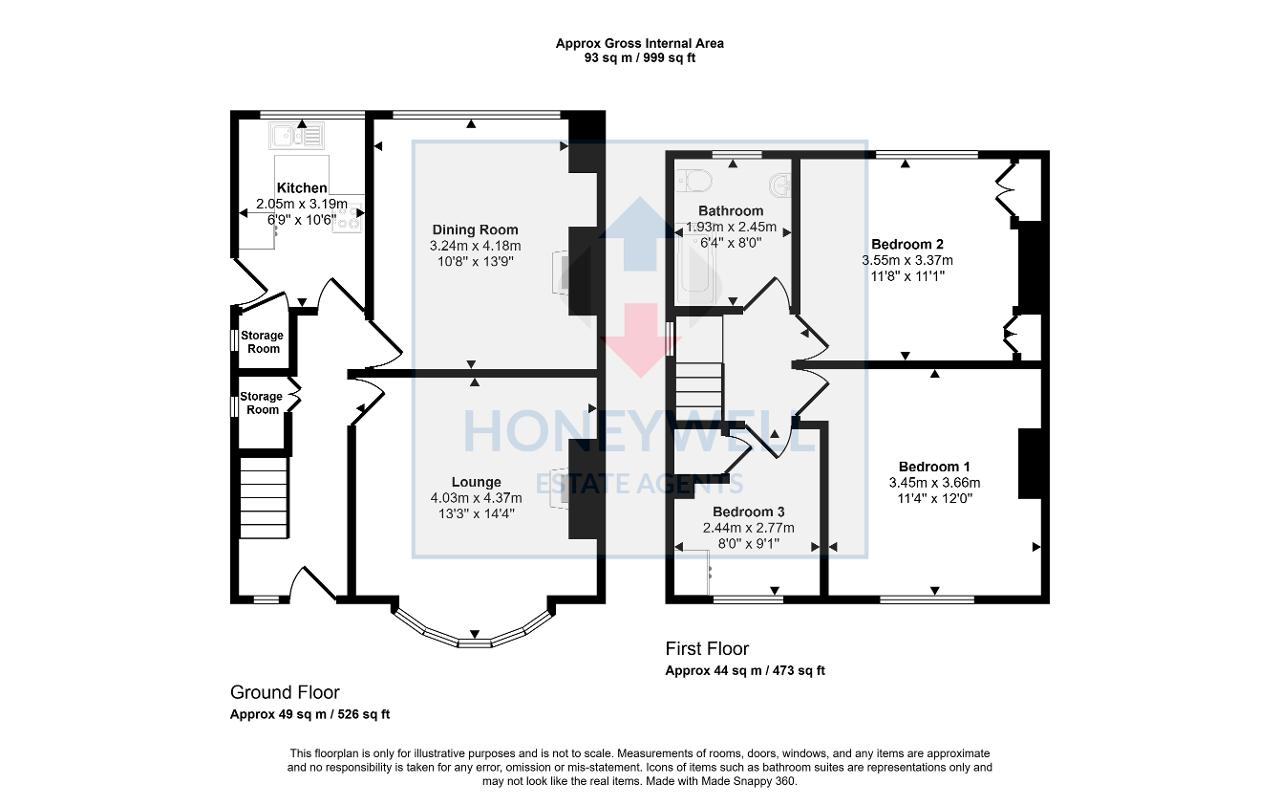 Floorplan of Moorland Crescent, Clitheroe, BB7 4PY