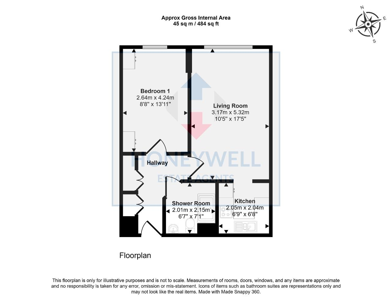 Floorplan of Bowland Court, CLITHEROE, Lancashire, BB7 1AS