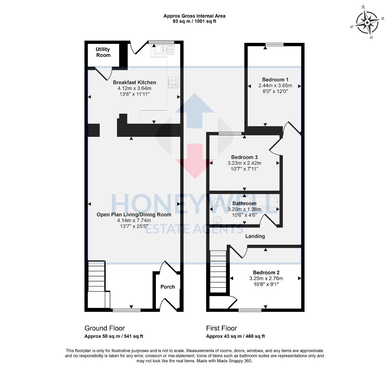 Floorplan of Whalley Road, Clitheroe, Lancashire, BB7 1HW