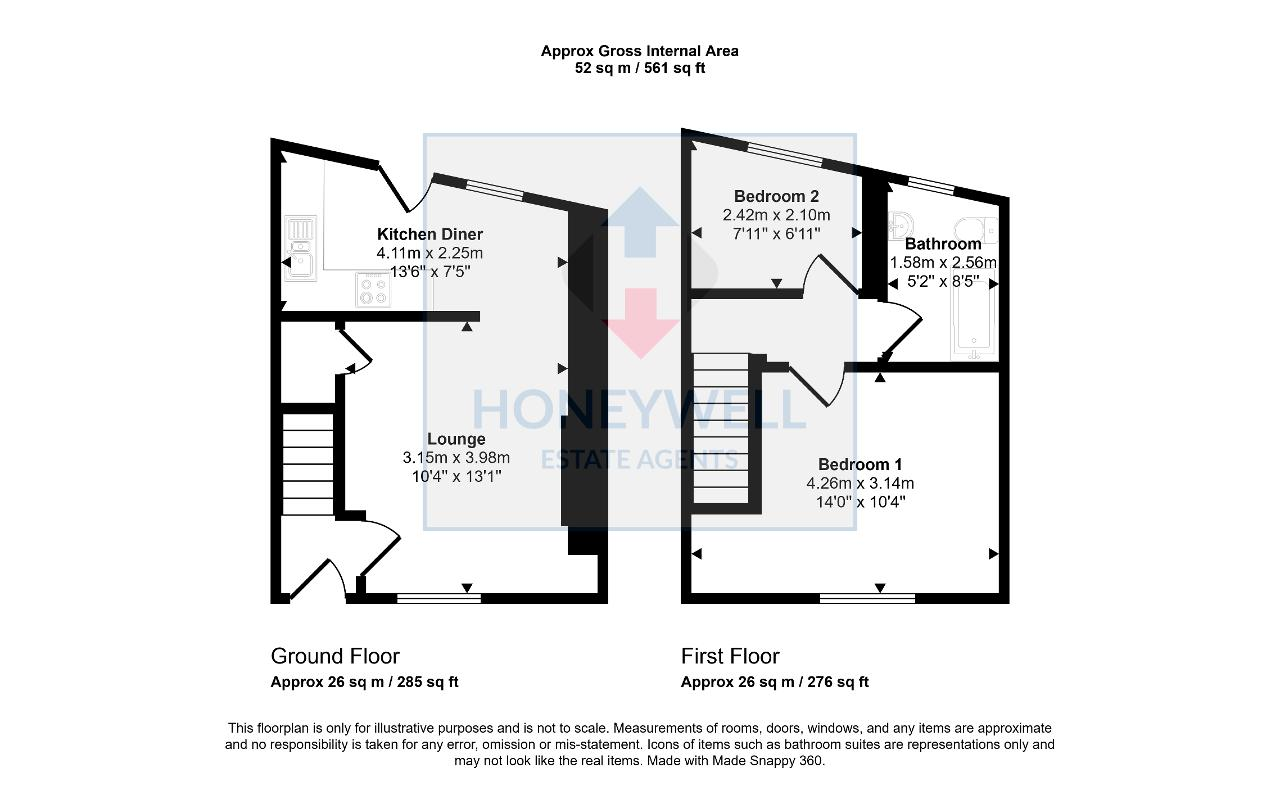 Floorplan of Bawdlands, Clitheroe, BB7 2LA