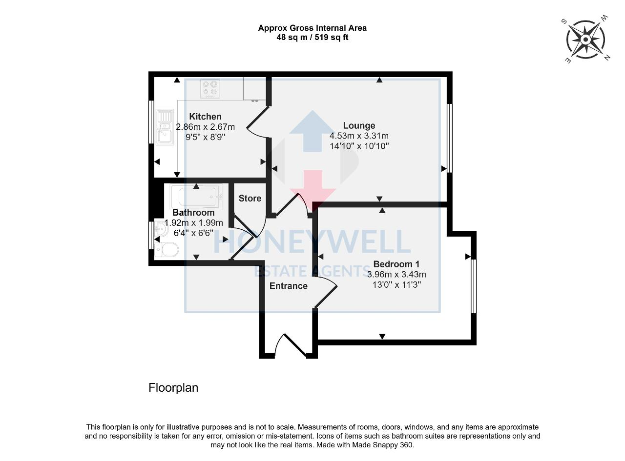 Floorplan of Lynwood Close, Whalley, BB7 9XA