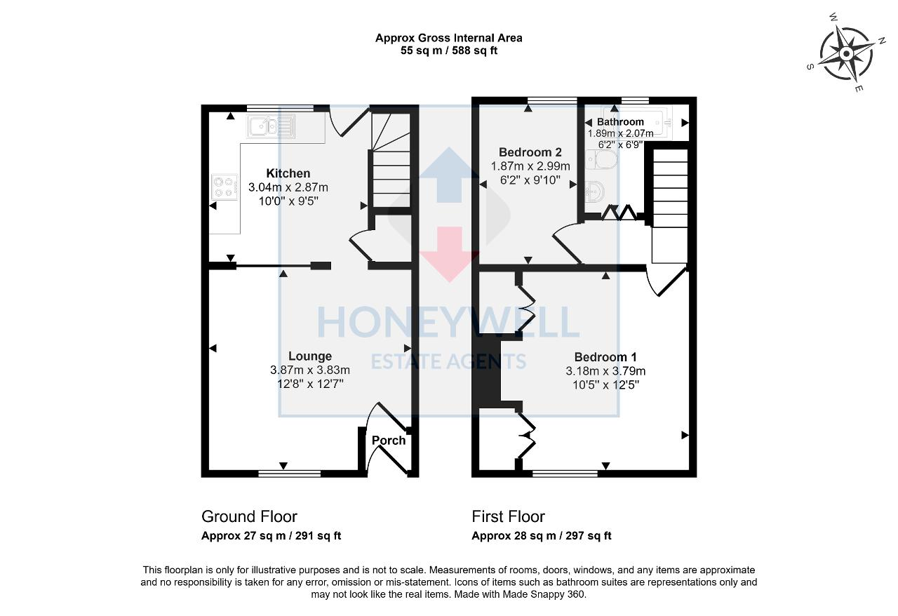 Floorplan of Woone Lane, Clitheroe, Lancashire, BB7 1BG