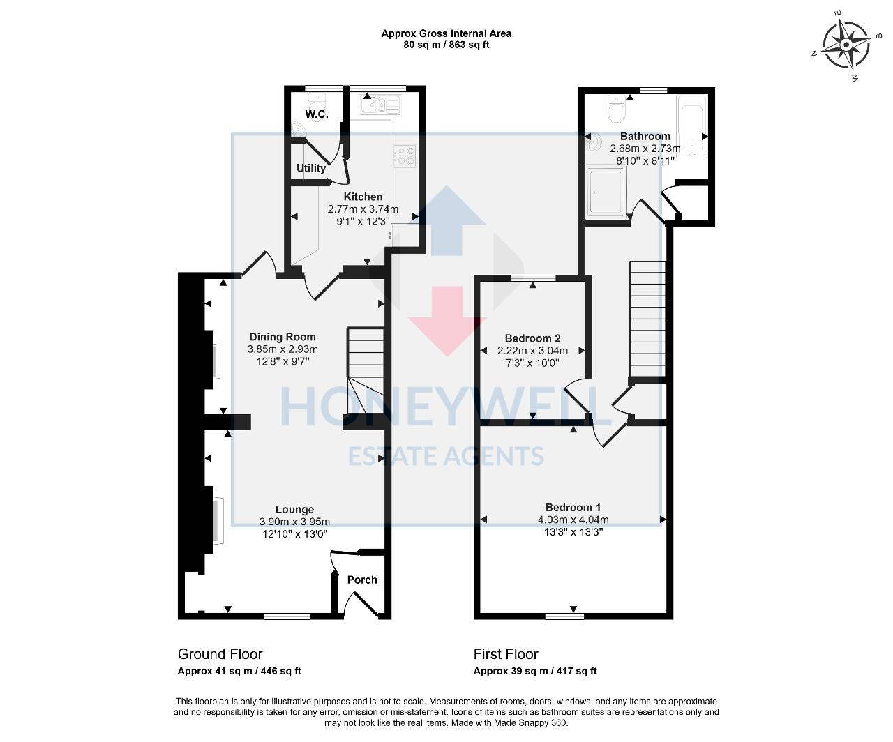 Floorplan of Whalley Road, Clitheroe, BB7 1HW