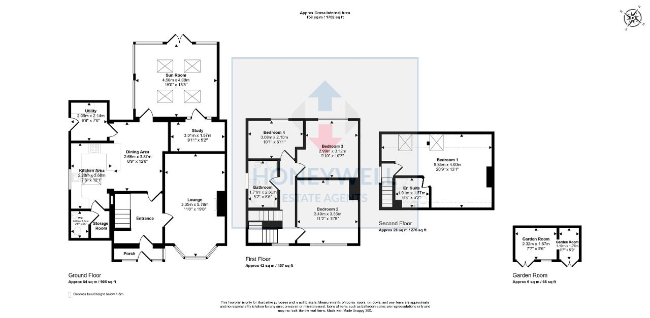 Floorplan of Kingsmill Avenue, Whalley, BB7 9PG