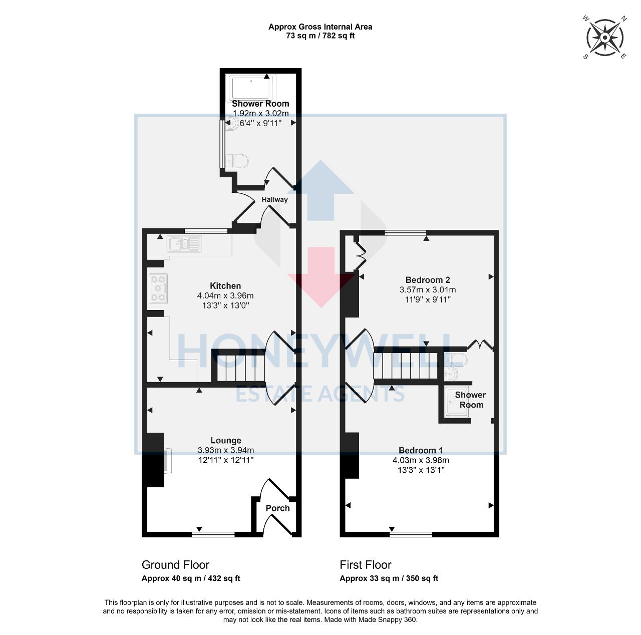 Floorplan of Cockerill Terrace, BARROW, BB7 9AU