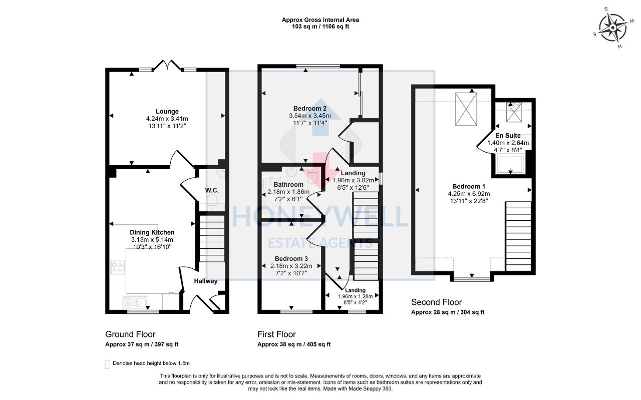 Floorplan of Broadfield Street, Half Penny Meadows, Clitheroe, Lancashire, BB7 1RT