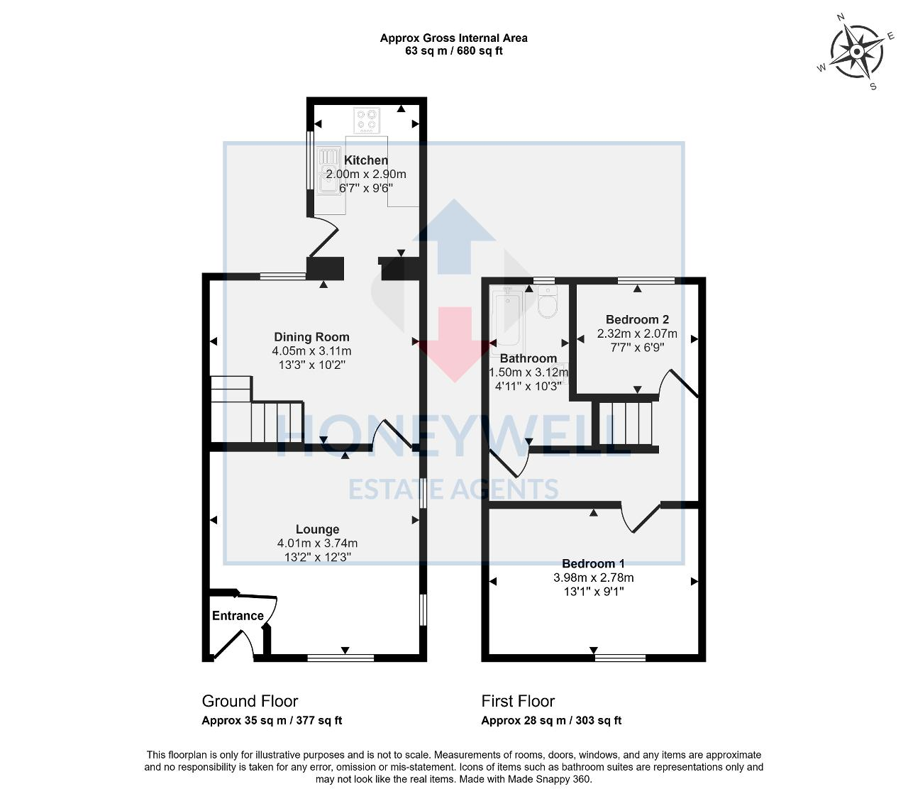 Floorplan of Brook Street, Clitheroe, Lancashire, BB7 1NR