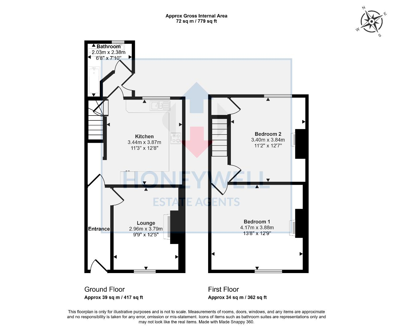 Floorplan of Brownlow Street, Clitheroe, BB7 1HQ