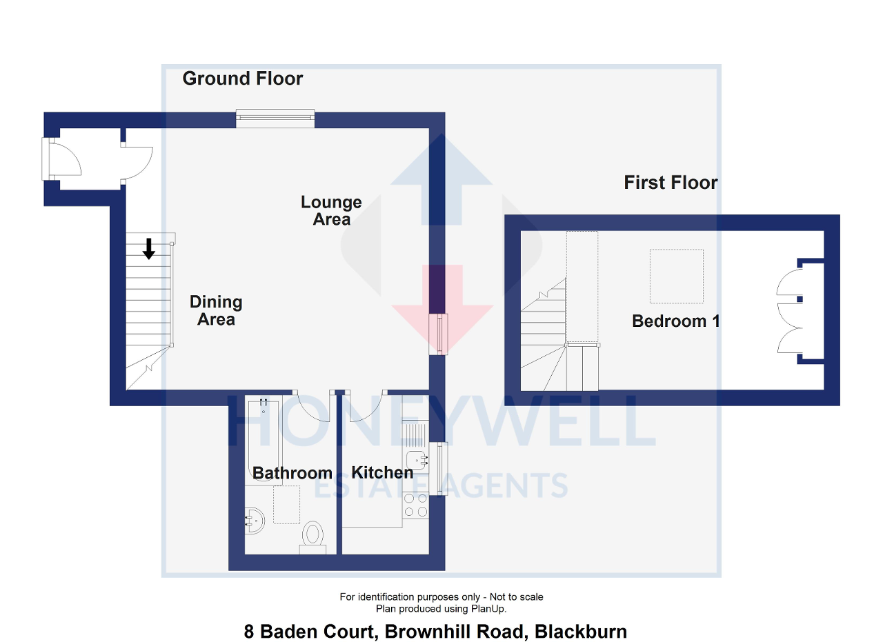 Floorplan of Baden Court, Brownhill Road, Blackburn, BB1 9QY
